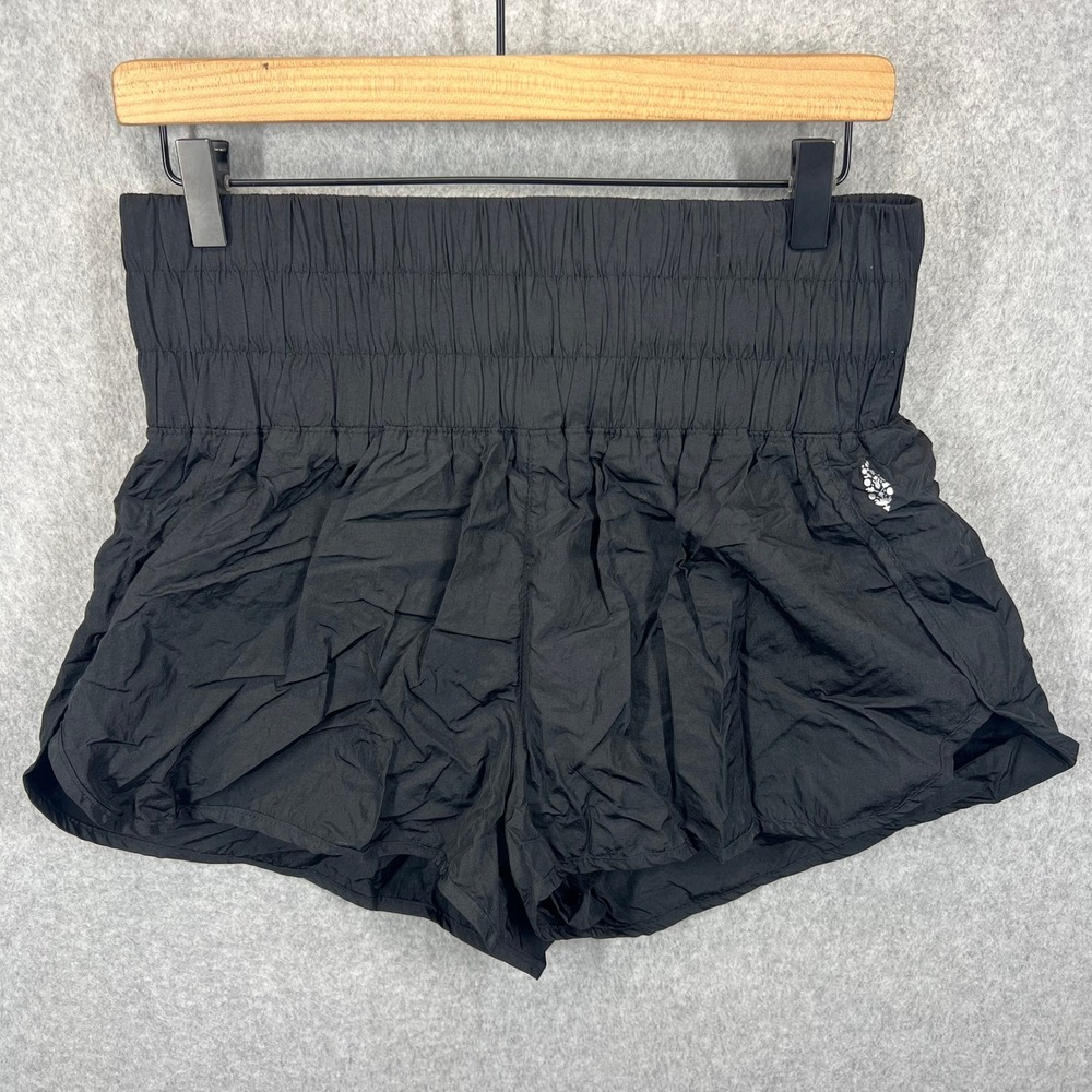 Free People Movement The Way Home Shorts Womens S Black High Waisted Athletic